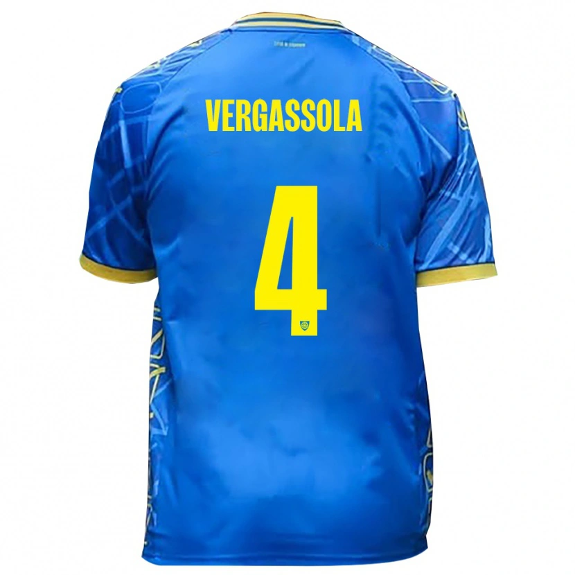 Danxen Kinder Alessandro Vergassola #4 Himmelblau Gelb Heimtrikot Trikot 2025/26 T-Shirt Schweiz