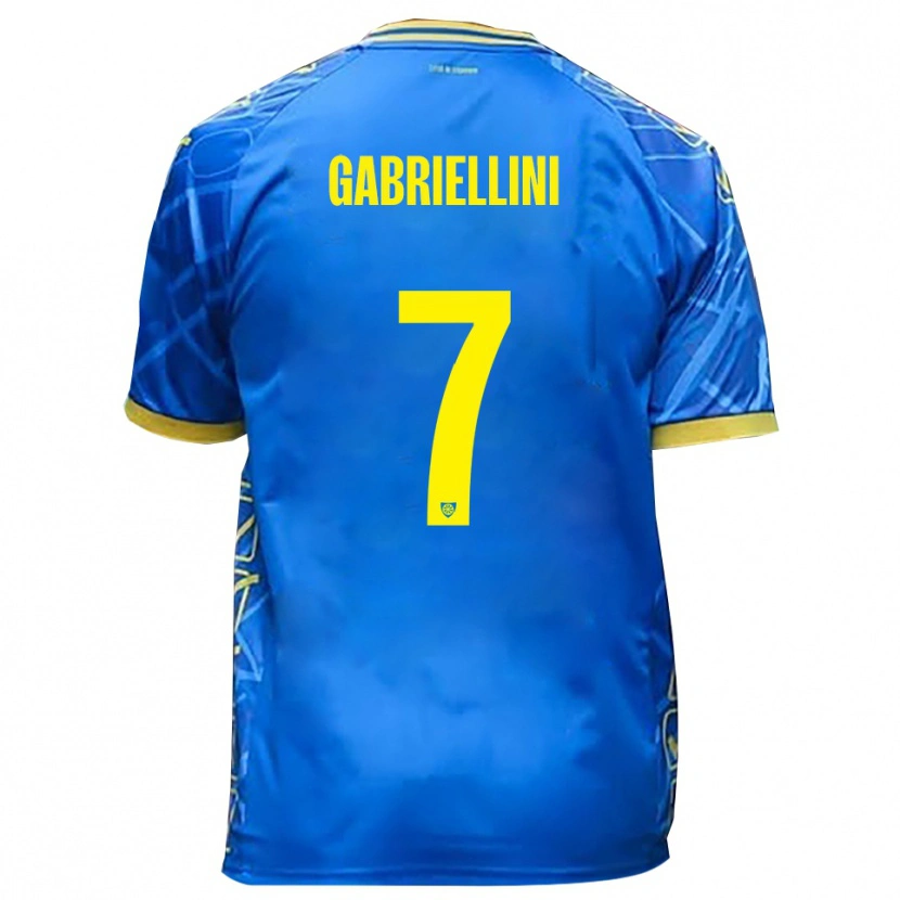 Danxen Kinder Emanuele Gabriellini #7 Himmelblau Gelb Heimtrikot Trikot 2025/26 T-Shirt Schweiz