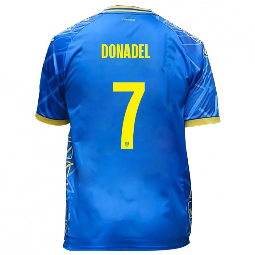 Danxen Kinder Tommaso Donadel #7 Himmelblau Gelb Heimtrikot Trikot 2025/26 T-Shirt Schweiz
