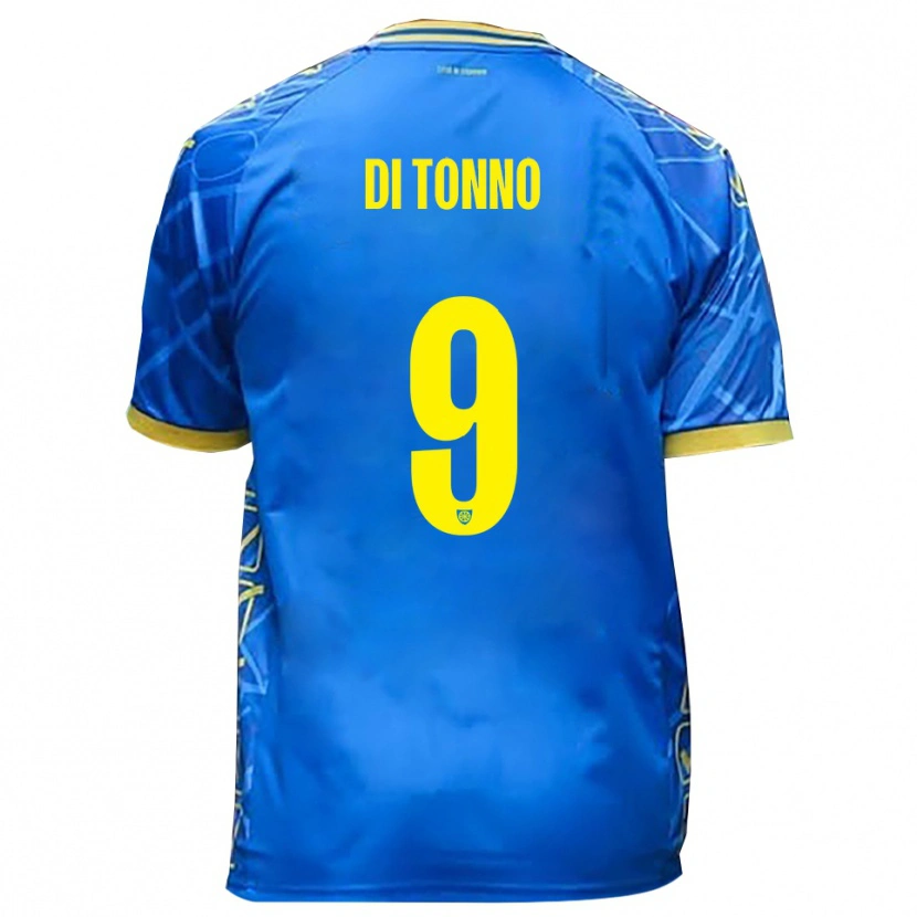 Danxen Kinder Edoardo Di Tonno #9 Himmelblau Gelb Heimtrikot Trikot 2025/26 T-Shirt Schweiz