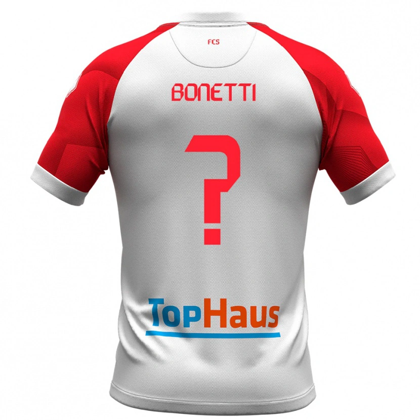 Danxen Kinder Leonardo Bonetti #0 Weiß Rot Heimtrikot Trikot 2025/26 T-Shirt Schweiz