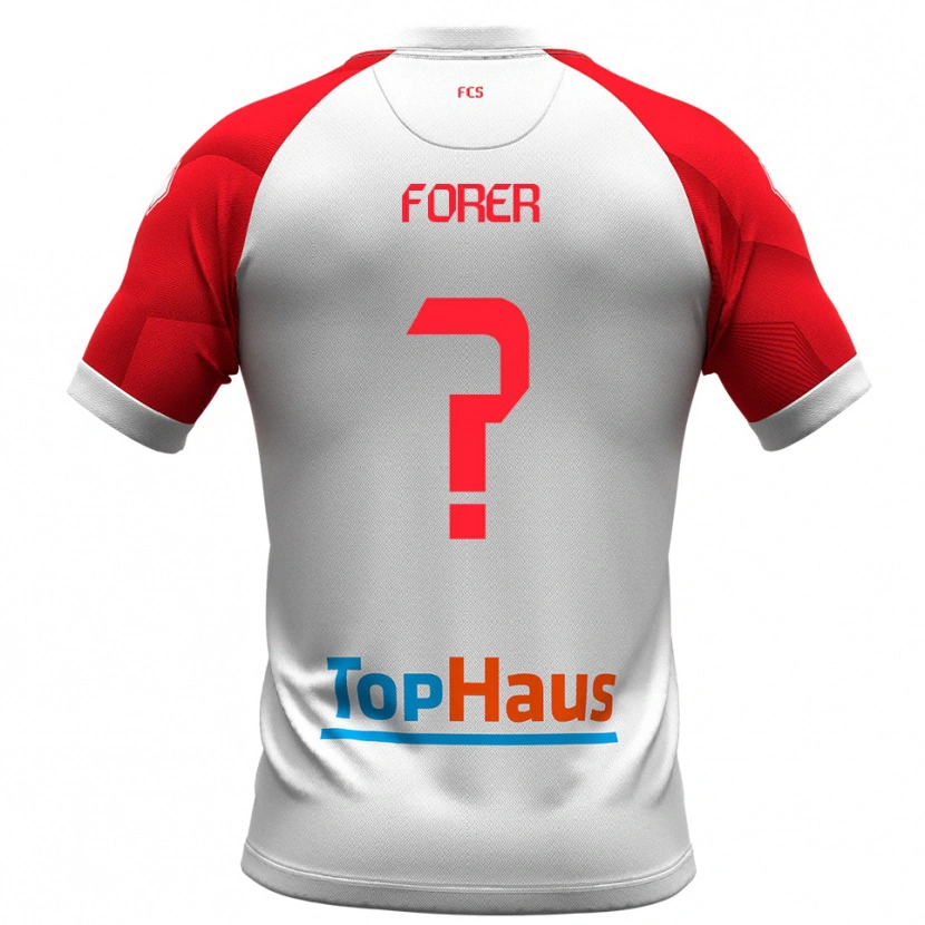 Danxen Kinder Gabriel Forer #0 Weiß Rot Heimtrikot Trikot 2025/26 T-Shirt Schweiz