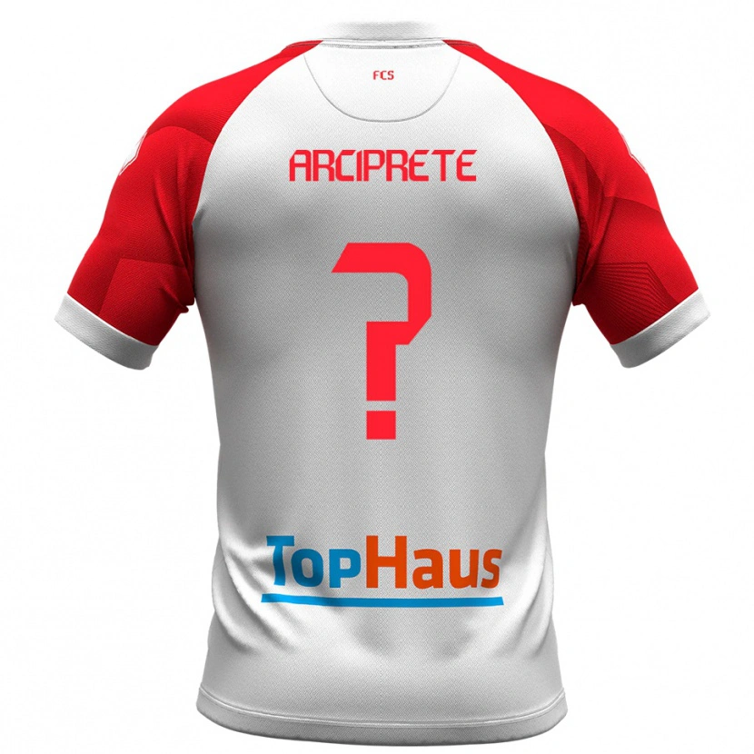 Danxen Kinder Valerio Arciprete #0 Weiß Rot Heimtrikot Trikot 2025/26 T-Shirt Schweiz