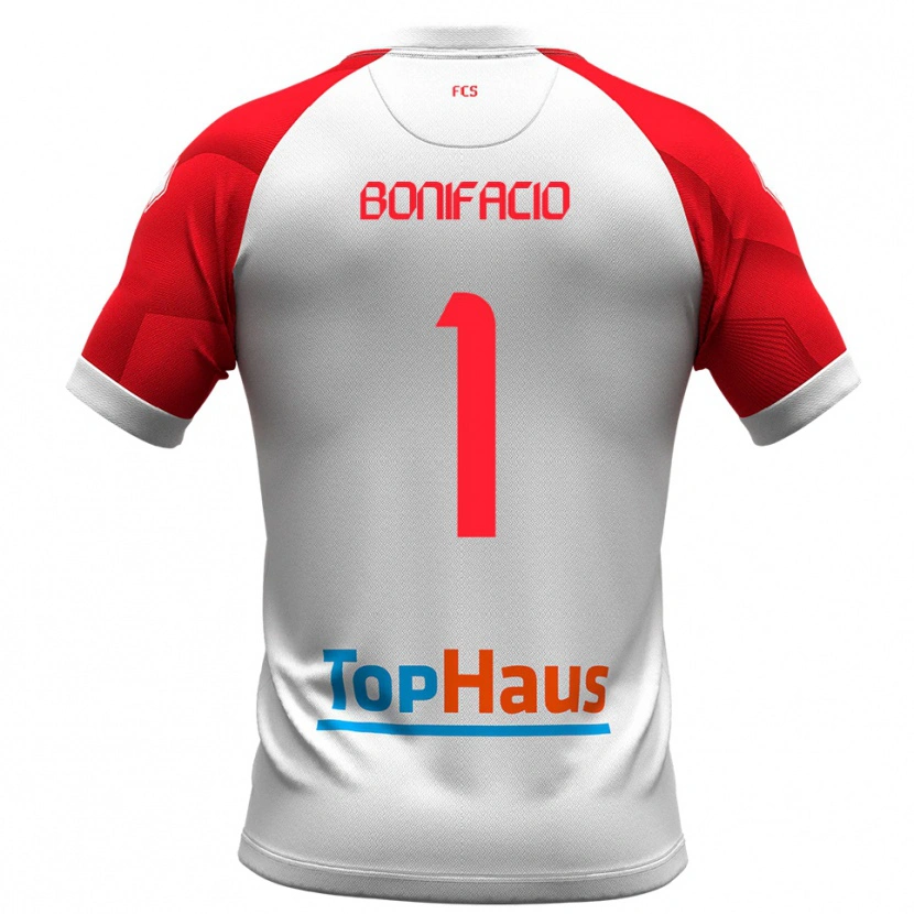 Danxen Kinder Lorenzo Bonifacio #1 Weiß Rot Heimtrikot Trikot 2025/26 T-Shirt Schweiz