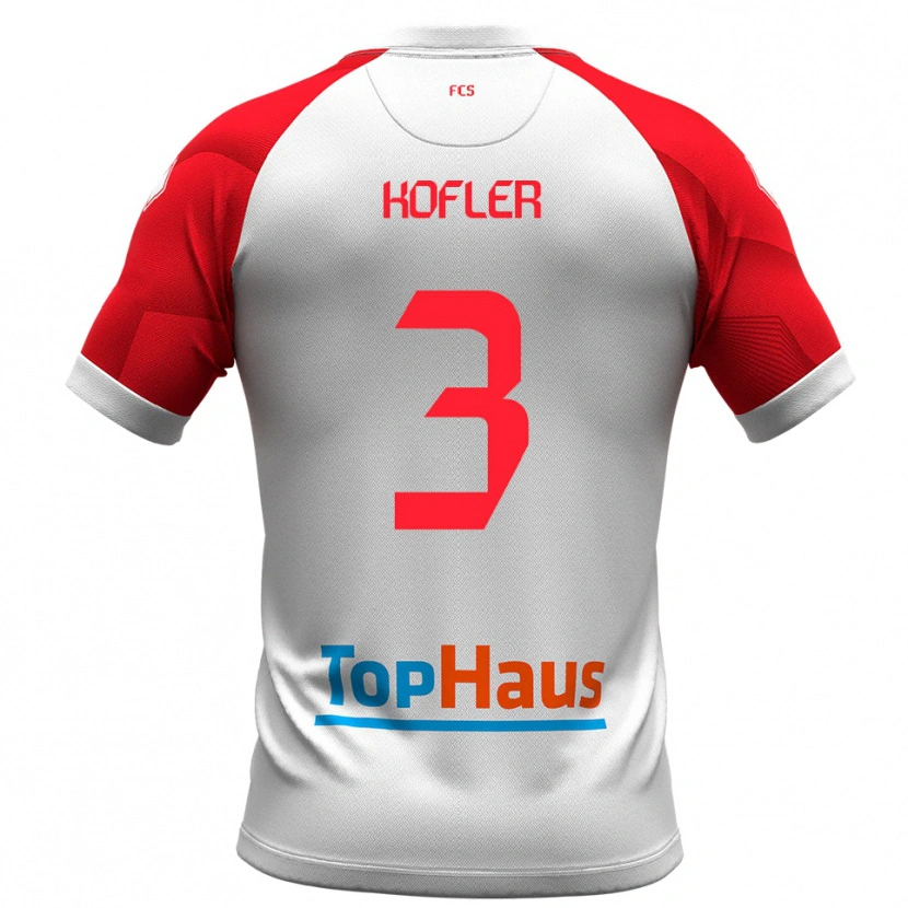 Danxen Kinder Michael Kofler #3 Weiß Rot Heimtrikot Trikot 2025/26 T-Shirt Schweiz