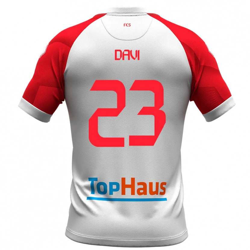 Danxen Kinder Federico Davi #23 Weiß Rot Heimtrikot Trikot 2025/26 T-Shirt Schweiz