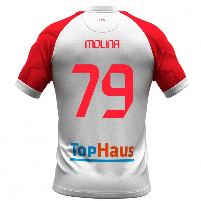 Danxen Kinder Salvatore Molina #79 Weiß Rot Heimtrikot Trikot 2025/26 T-Shirt Schweiz
