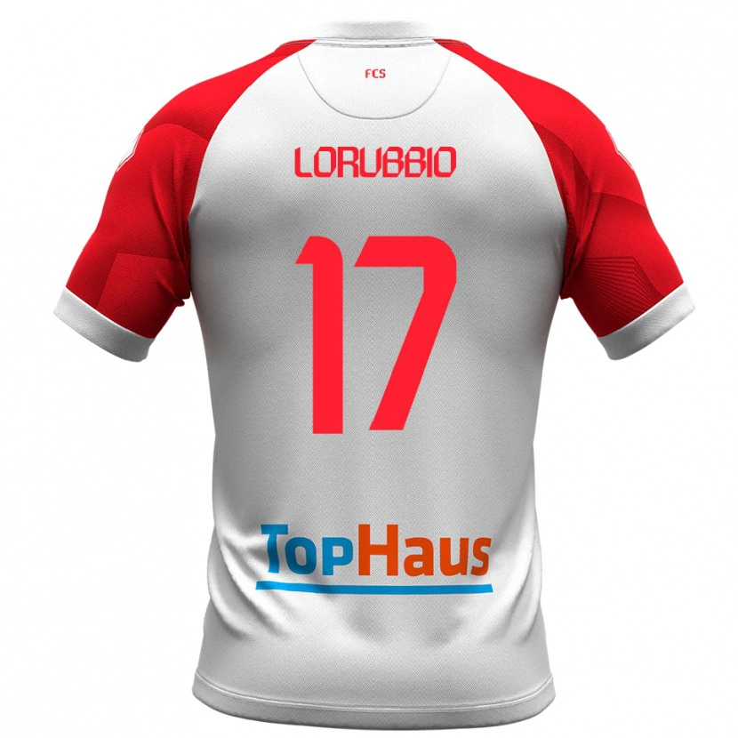 Danxen Kinder Domenico Lorubbio #17 Weiß Rot Heimtrikot Trikot 2025/26 T-Shirt Schweiz