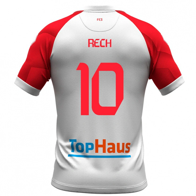 Danxen Kinder Francesco Rech #10 Weiß Rot Heimtrikot Trikot 2025/26 T-Shirt Schweiz