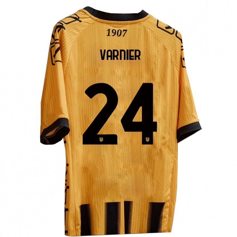 Danxen Kinder Marco Varnier #24 Gelb Schwarz Heimtrikot Trikot 2025/26 T-Shirt Schweiz