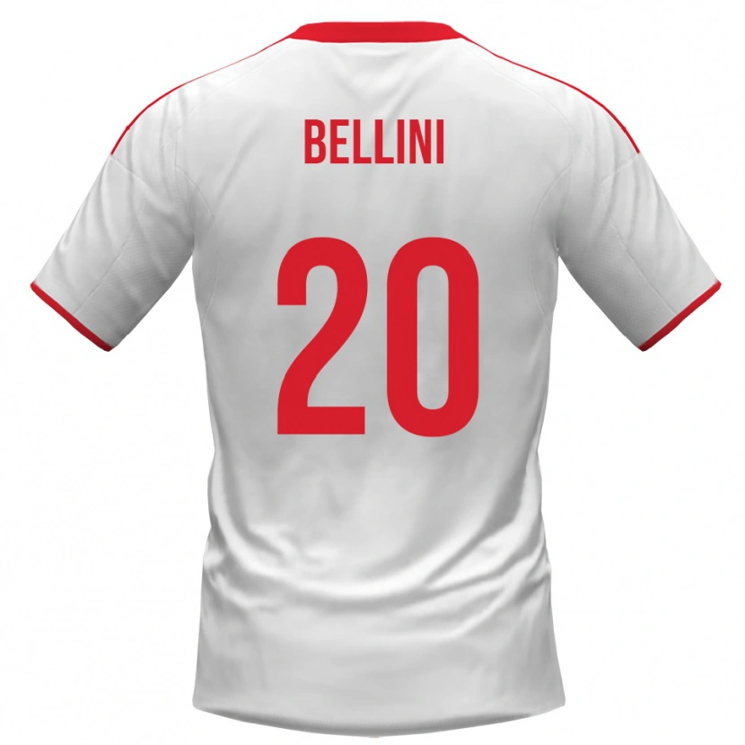 Danxen Kinder Mattia Bellini #20 Weiß Rot Heimtrikot Trikot 2025/26 T-Shirt Schweiz