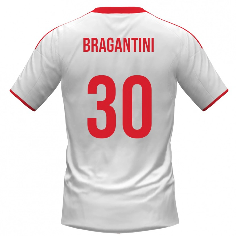 Danxen Kinder Davide Bragantini #30 Weiß Rot Heimtrikot Trikot 2025/26 T-Shirt Schweiz