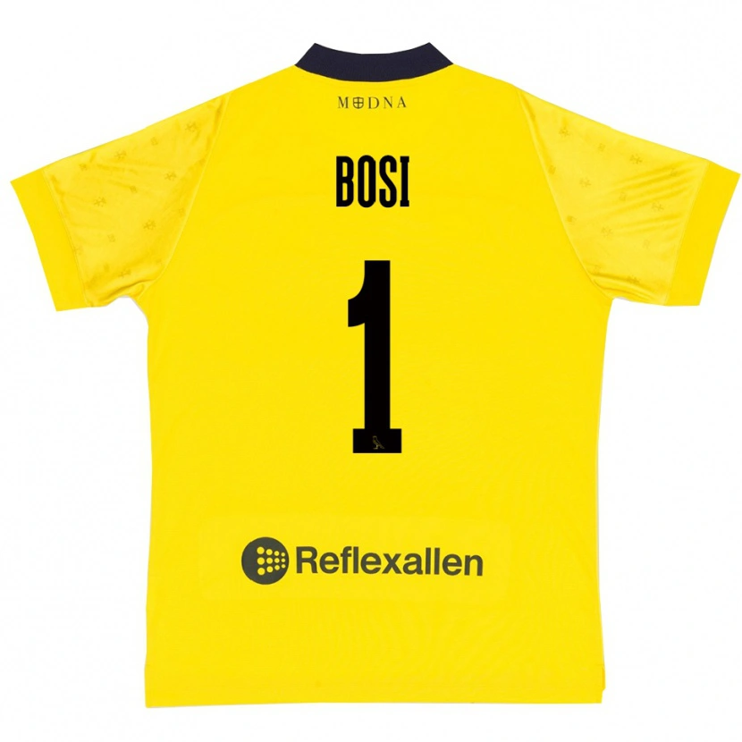 Danxen Kinder Matteo Bosi #1 Gelb Marineblau Heimtrikot Trikot 2025/26 T-Shirt Schweiz
