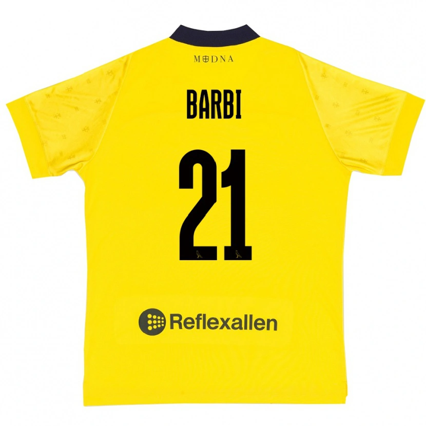 Danxen Kinder Edoardo Barbi #21 Gelb Marineblau Heimtrikot Trikot 2025/26 T-Shirt Schweiz