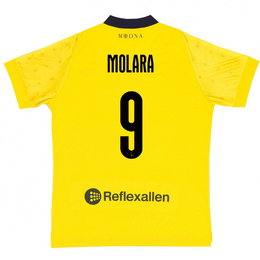 Danxen Kinder Christian Molara #9 Gelb Marineblau Heimtrikot Trikot 2025/26 T-Shirt Schweiz
