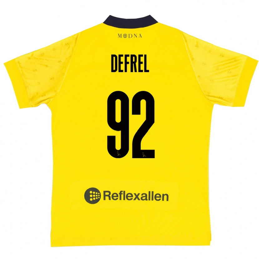 Danxen Kinder Grégoire Defrel #92 Gelb Marineblau Heimtrikot Trikot 2025/26 T-Shirt Schweiz