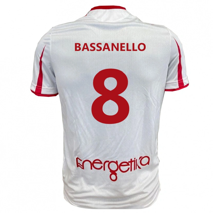 Danxen Kinder Davide Bassanello #8 Weiß Rot Heimtrikot Trikot 2025/26 T-Shirt Schweiz