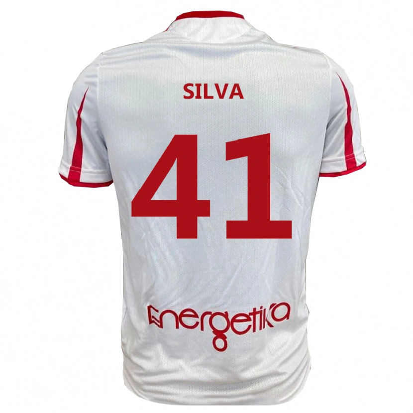Danxen Kinder Jonathan Silva #41 Weiß Rot Heimtrikot Trikot 2025/26 T-Shirt Schweiz