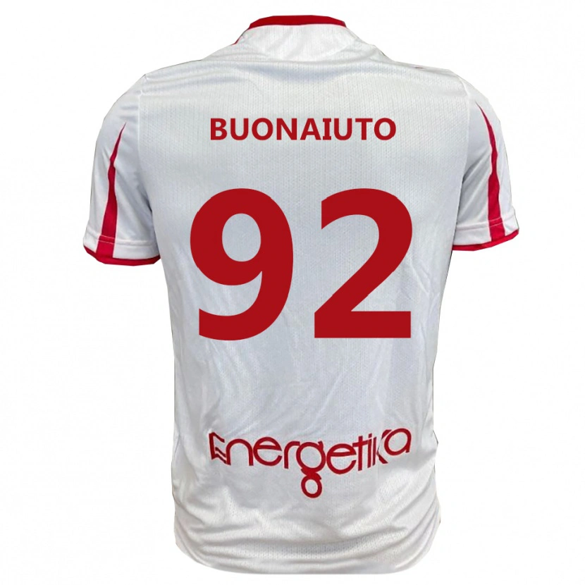 Danxen Kinder Cristian Buonaiuto #92 Weiß Rot Heimtrikot Trikot 2025/26 T-Shirt Schweiz