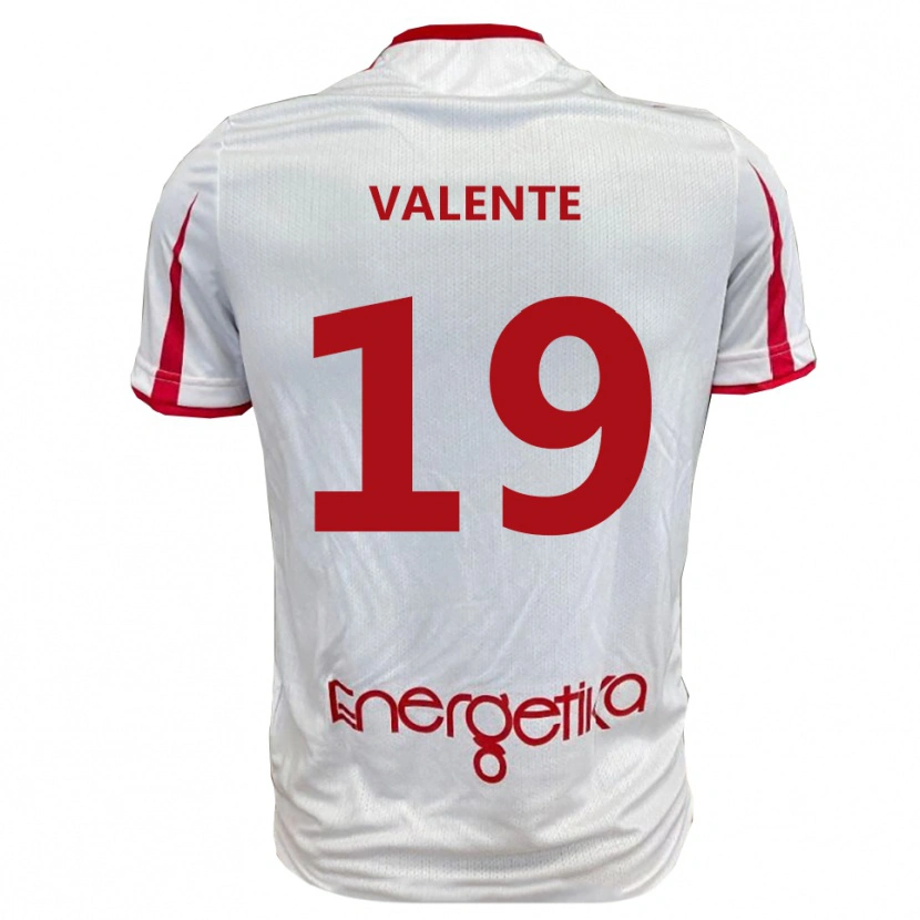 Danxen Kinder Nicola Valente #19 Weiß Rot Heimtrikot Trikot 2025/26 T-Shirt Schweiz