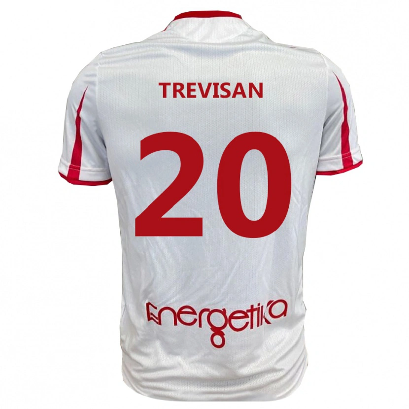 Danxen Kinder Francesco Trevisan #20 Weiß Rot Heimtrikot Trikot 2025/26 T-Shirt Schweiz