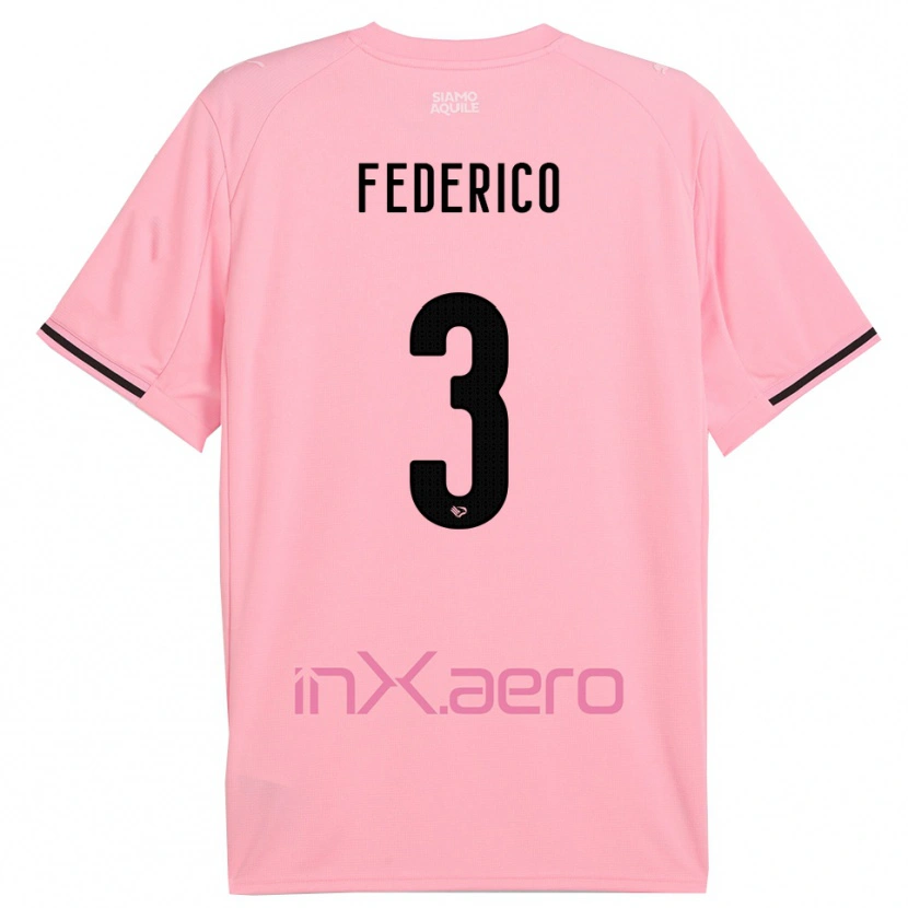 Danxen Kinder Davide Federico #3 Pink Schwarz Heimtrikot Trikot 2025/26 T-Shirt Schweiz
