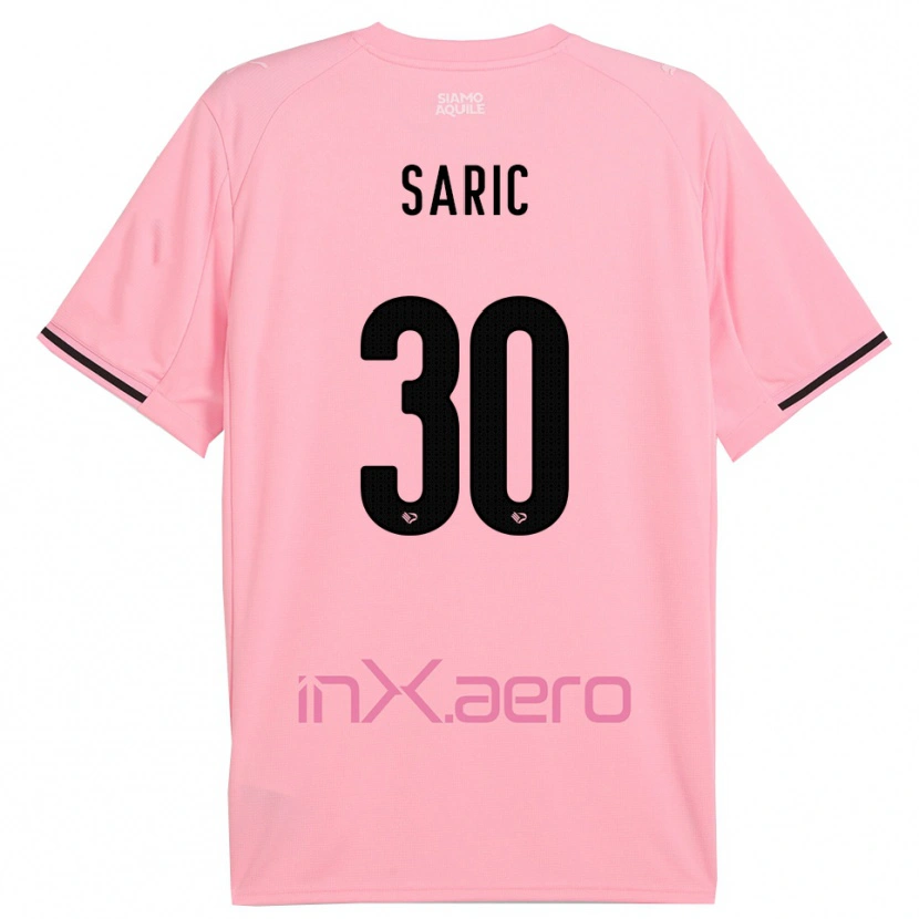Danxen Kinder Dario Saric #30 Pink Schwarz Heimtrikot Trikot 2025/26 T-Shirt Schweiz