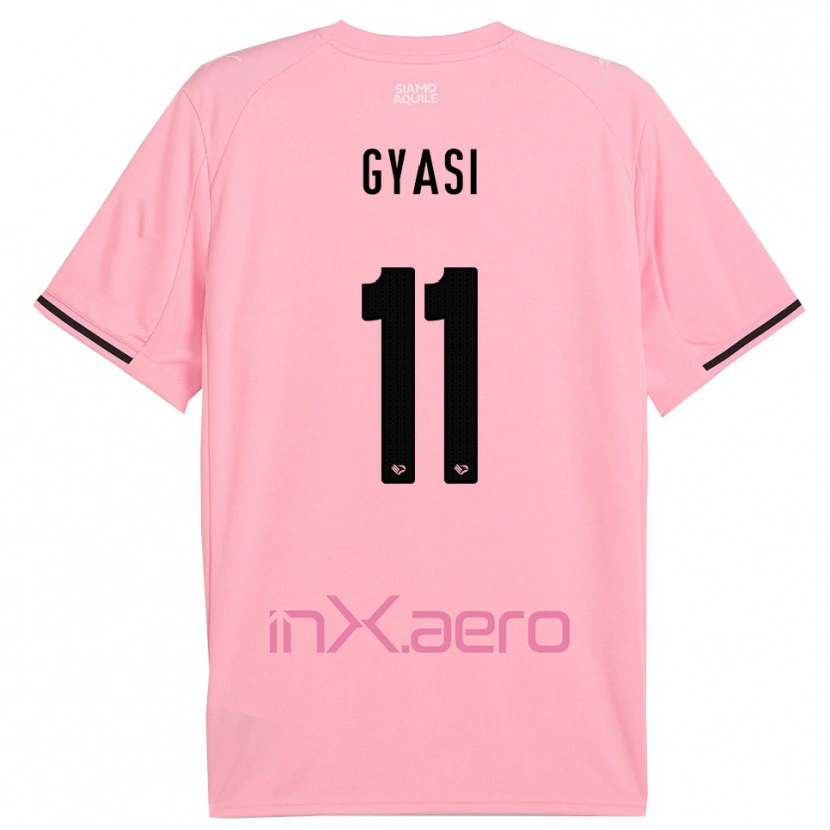 Danxen Kinder Emmanuel Gyasi #11 Pink Schwarz Heimtrikot Trikot 2025/26 T-Shirt Schweiz