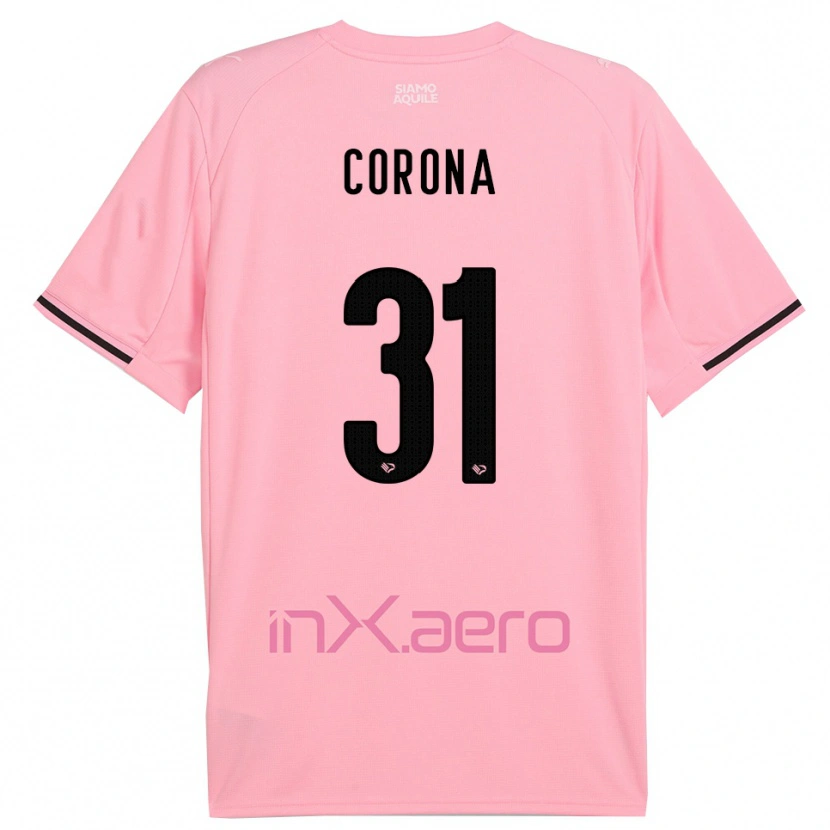 Danxen Kinder Giacomo Corona #31 Pink Schwarz Heimtrikot Trikot 2025/26 T-Shirt Schweiz