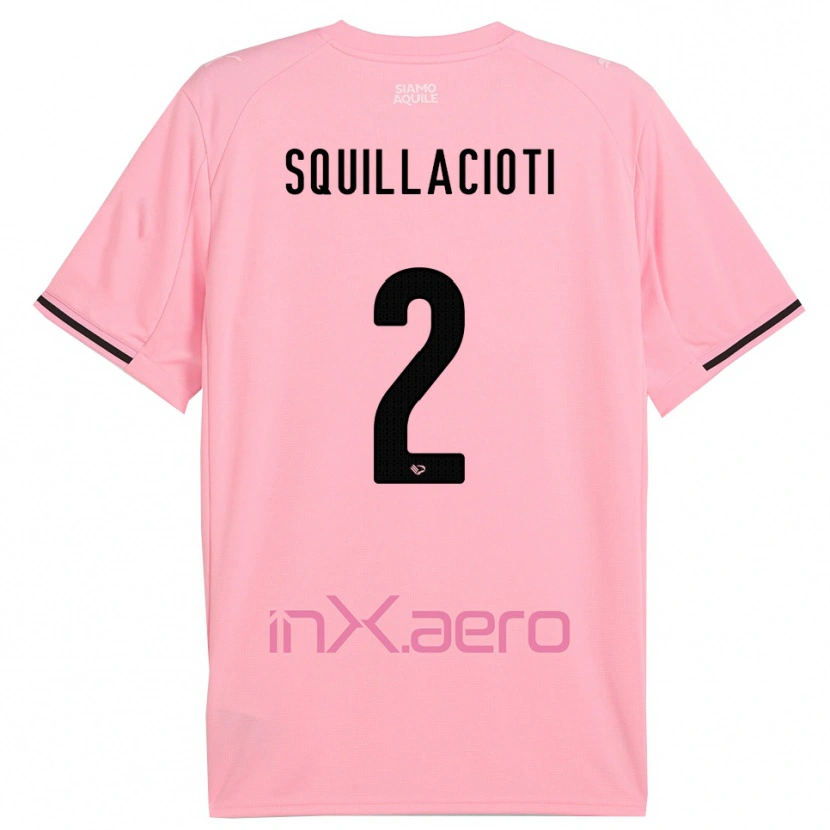Danxen Kinder Salvatore Squillacioti #2 Pink Schwarz Heimtrikot Trikot 2025/26 T-Shirt Schweiz