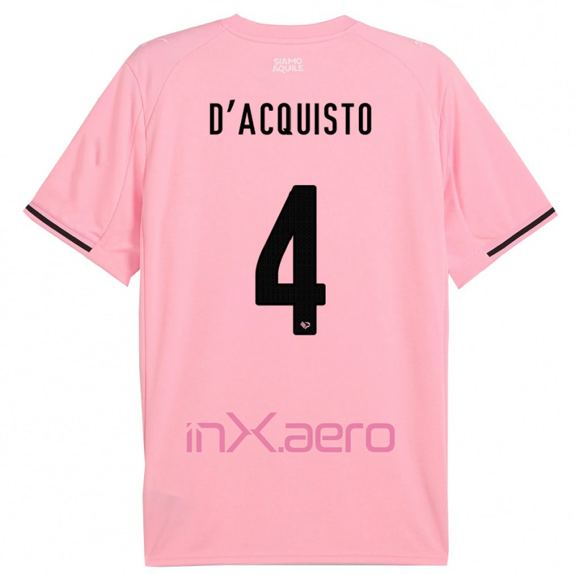 Danxen Kinder Giovanni D'acquisto #4 Pink Schwarz Heimtrikot Trikot 2025/26 T-Shirt Schweiz