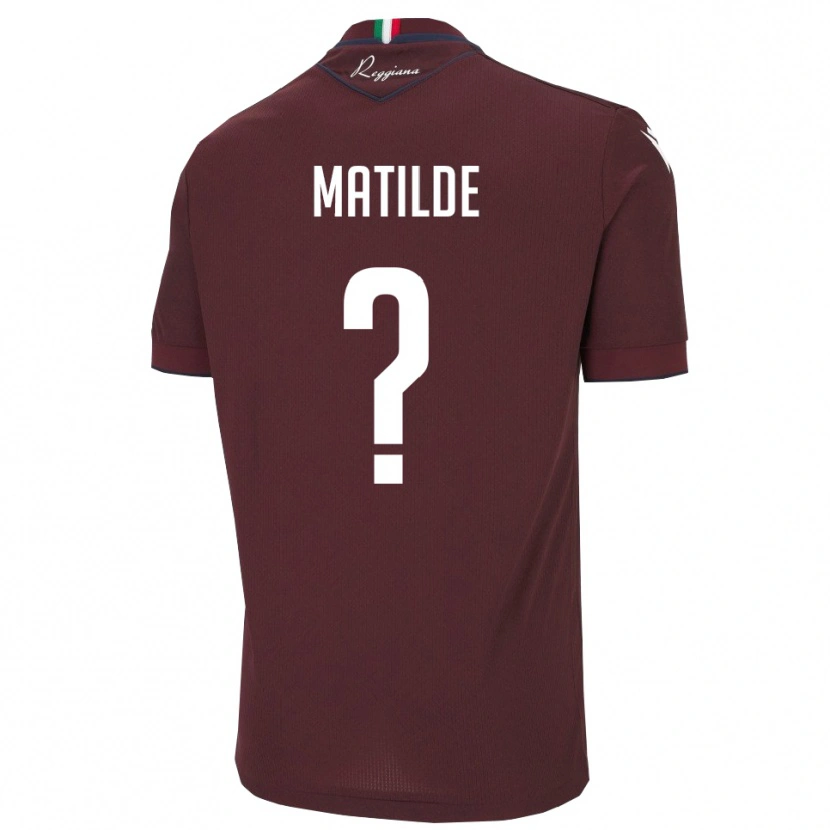 Danxen Kinder Ravanetti Matilde #0 Burgund Weiß Heimtrikot Trikot 2025/26 T-Shirt Schweiz