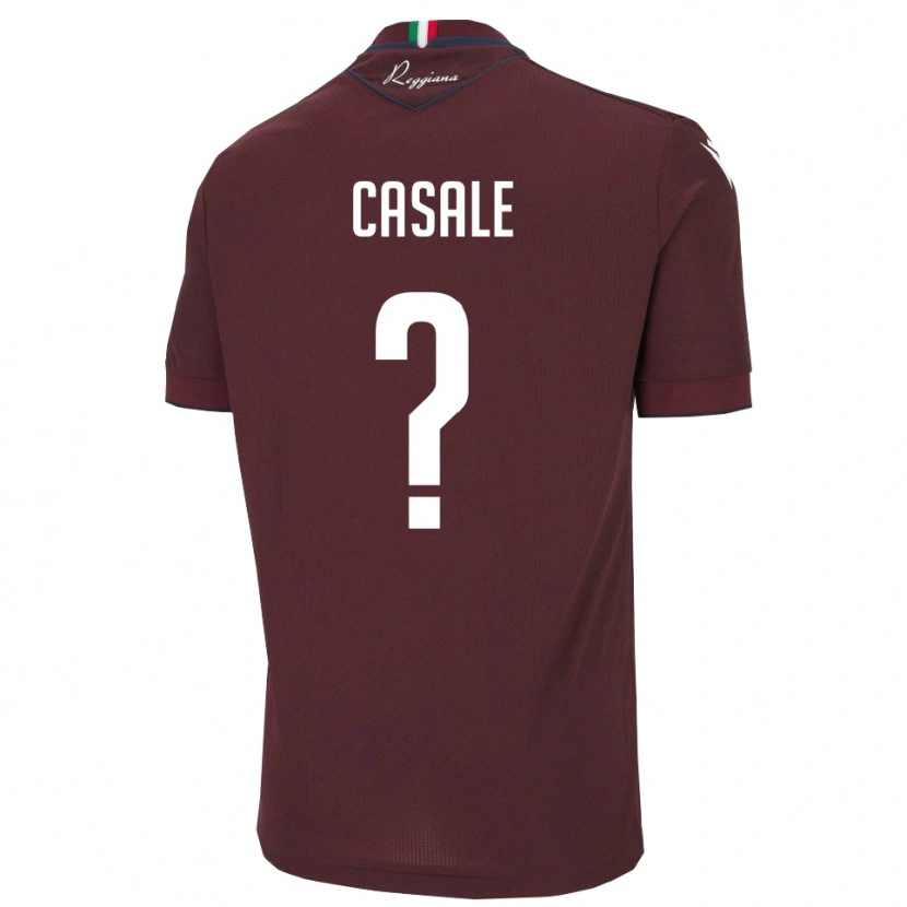 Danxen Kinder Casale Giorgia #0 Burgund Weiß Heimtrikot Trikot 2025/26 T-Shirt Schweiz