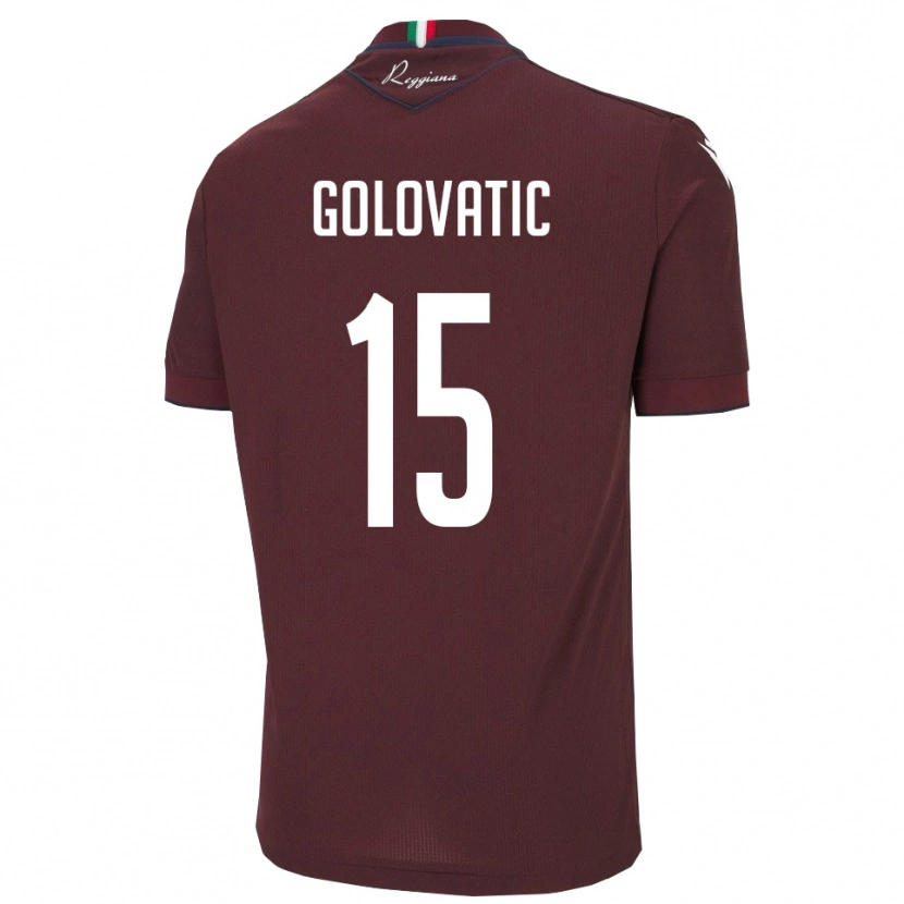 Danxen Kinder Daniel Golovatic #15 Burgund Weiß Heimtrikot Trikot 2025/26 T-Shirt Schweiz