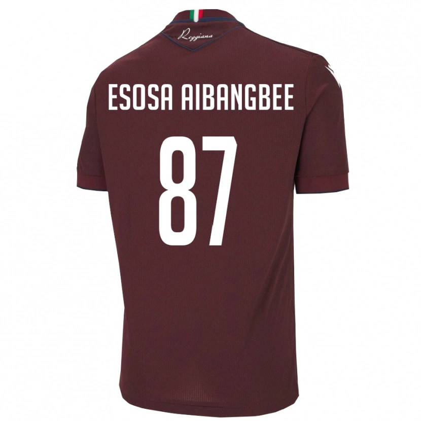 Danxen Kinder Simon Esosa Aibangbee #87 Burgund Weiß Heimtrikot Trikot 2025/26 T-Shirt Schweiz
