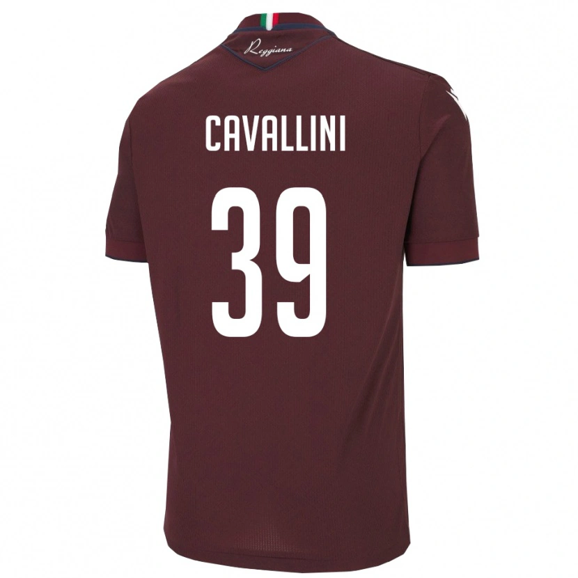 Danxen Kinder Giacomo Cavallini #39 Burgund Weiß Heimtrikot Trikot 2025/26 T-Shirt Schweiz