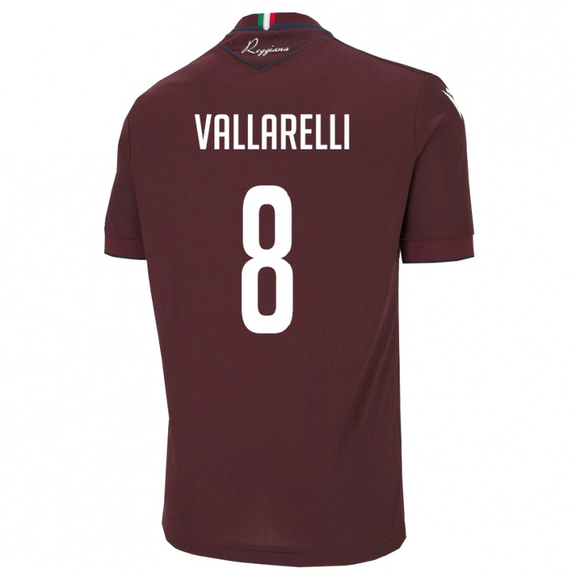 Danxen Kinder Francesco Vallarelli #8 Burgund Weiß Heimtrikot Trikot 2025/26 T-Shirt Schweiz