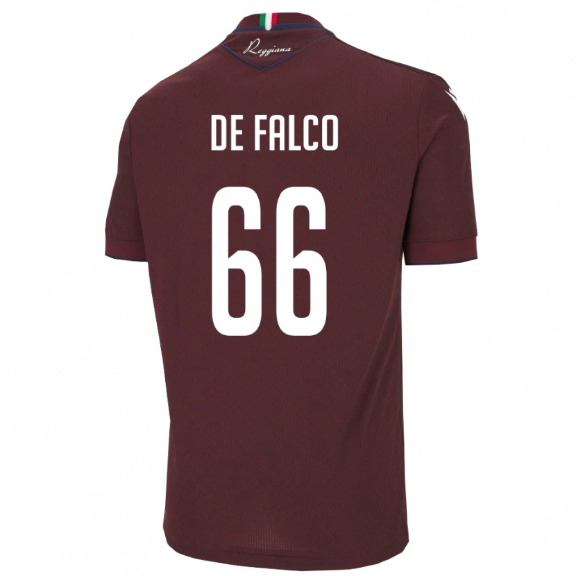 Danxen Kinder Cristian De Falco #66 Burgund Weiß Heimtrikot Trikot 2025/26 T-Shirt Schweiz