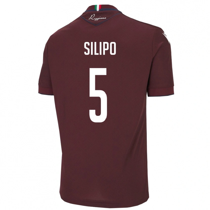 Danxen Kinder Alessandro Silipo #5 Burgund Weiß Heimtrikot Trikot 2025/26 T-Shirt Schweiz