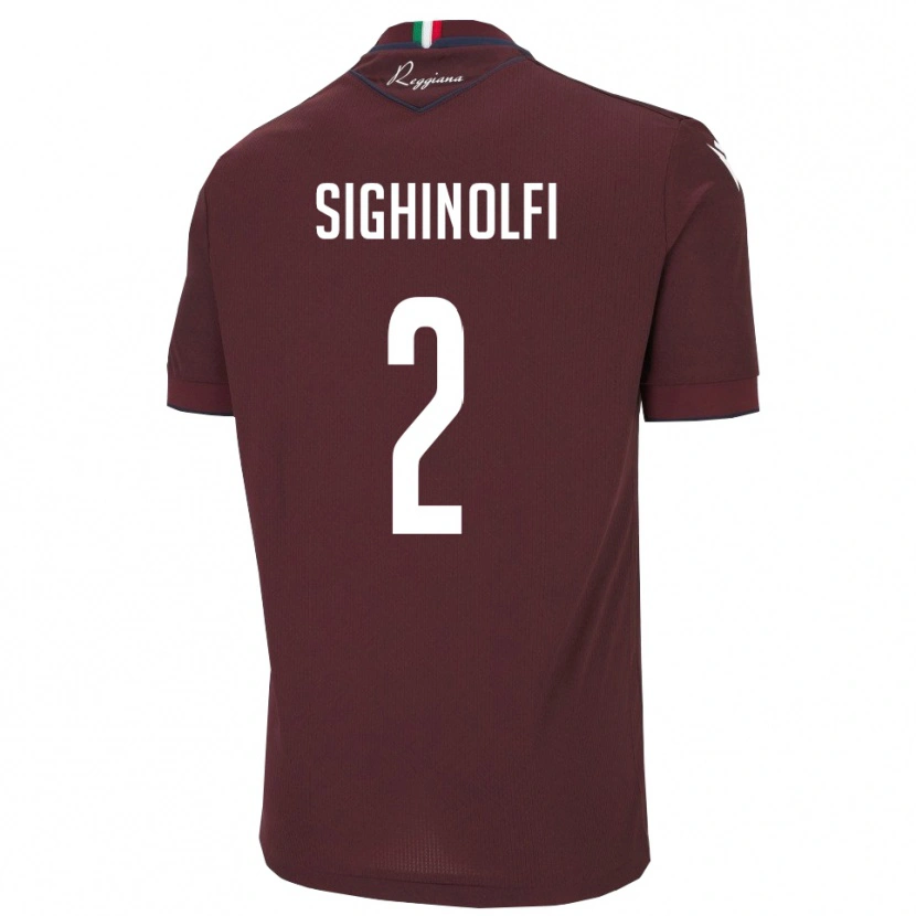 Danxen Kinder Andrea Sighinolfi #2 Burgund Weiß Heimtrikot Trikot 2025/26 T-Shirt Schweiz