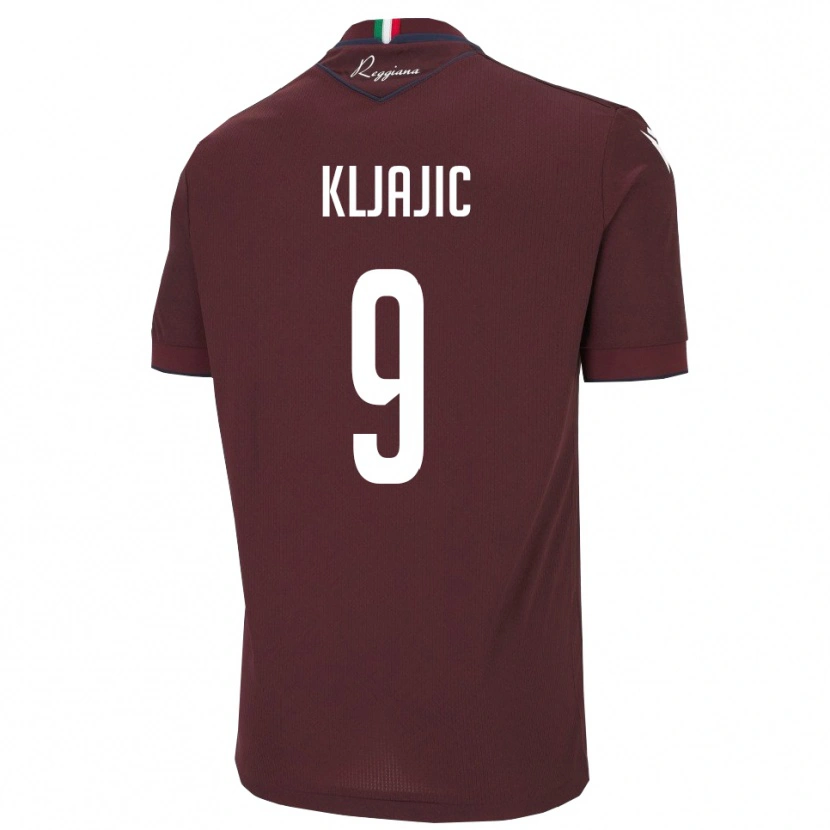 Danxen Kinder Noa Kljajic #9 Burgund Weiß Heimtrikot Trikot 2025/26 T-Shirt Schweiz