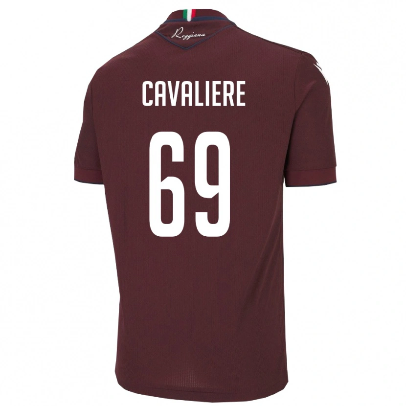 Danxen Kinder Edoardo Cavaliere #69 Burgund Weiß Heimtrikot Trikot 2025/26 T-Shirt Schweiz