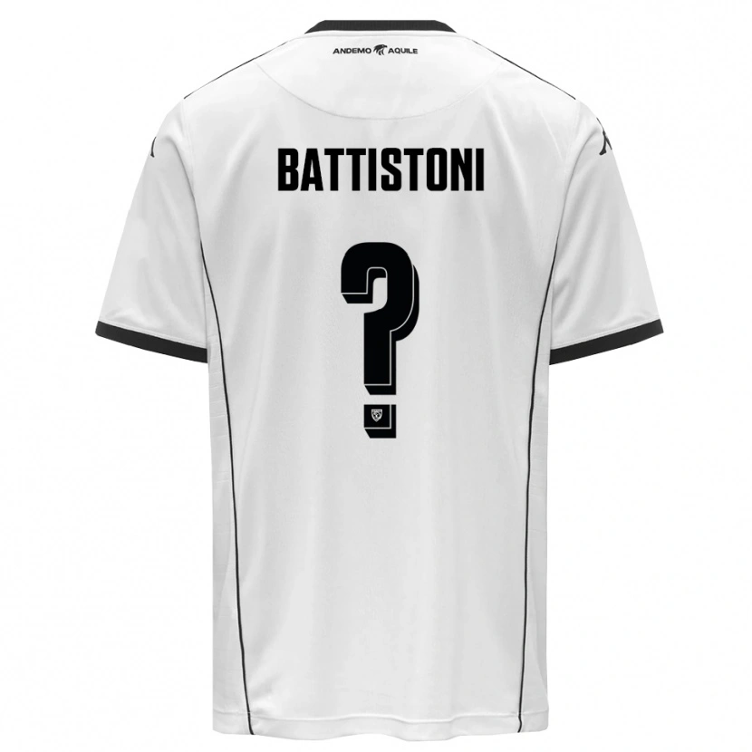 Danxen Kinder Gabriele Battistoni #0 Weiß Schwarz Heimtrikot Trikot 2025/26 T-Shirt Schweiz