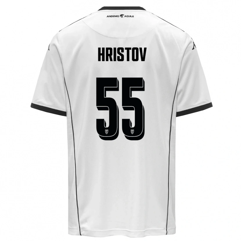 Danxen Kinder Petko Hristov #55 Weiß Schwarz Heimtrikot Trikot 2025/26 T-Shirt Schweiz