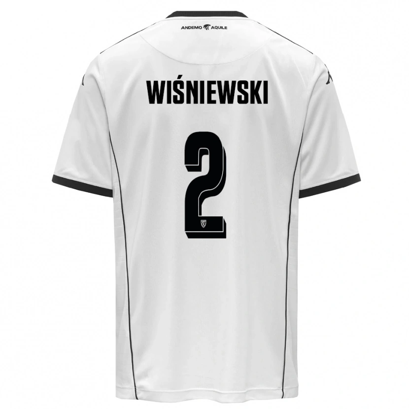 Danxen Kinder Przemysław Wiśniewski #2 Weiß Schwarz Heimtrikot Trikot 2025/26 T-Shirt Schweiz