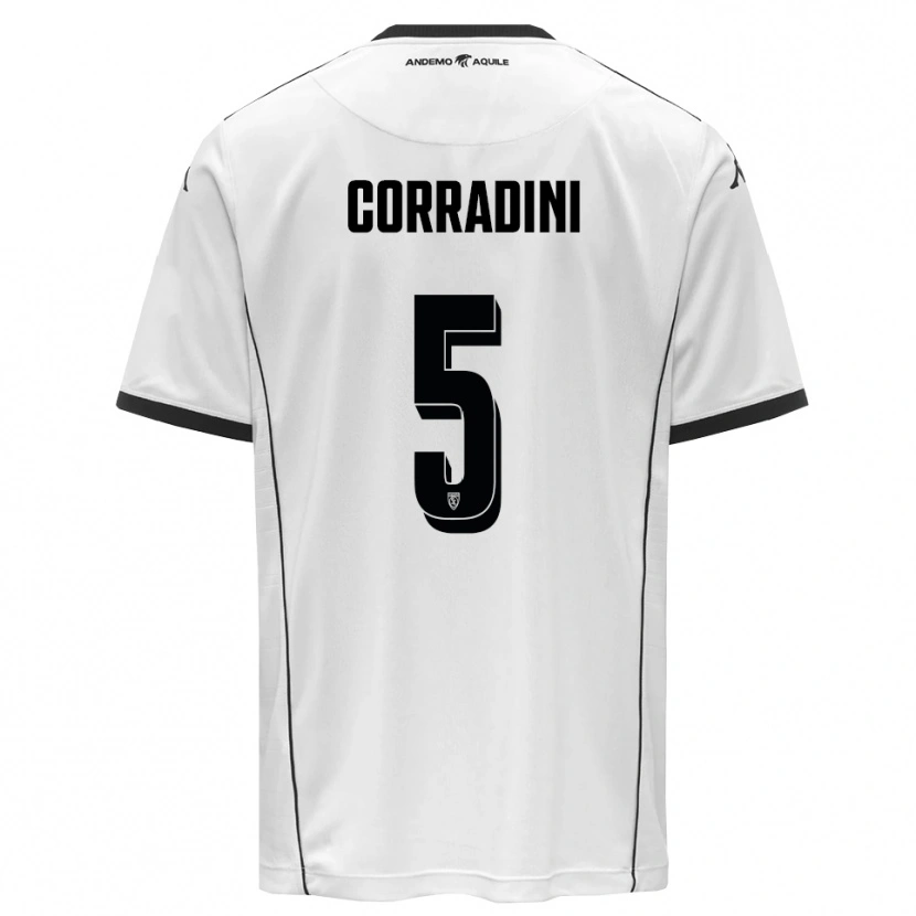 Danxen Kinder Giovanni Corradini #5 Weiß Schwarz Heimtrikot Trikot 2025/26 T-Shirt Schweiz