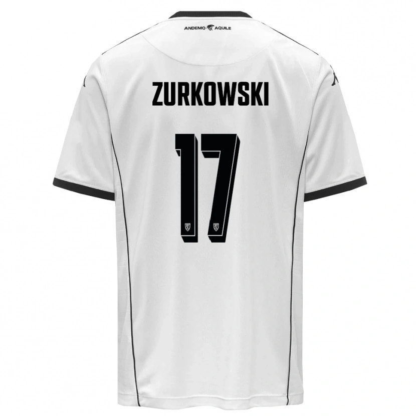 Danxen Kinder Szymon Żurkowski #17 Weiß Schwarz Heimtrikot Trikot 2025/26 T-Shirt Schweiz
