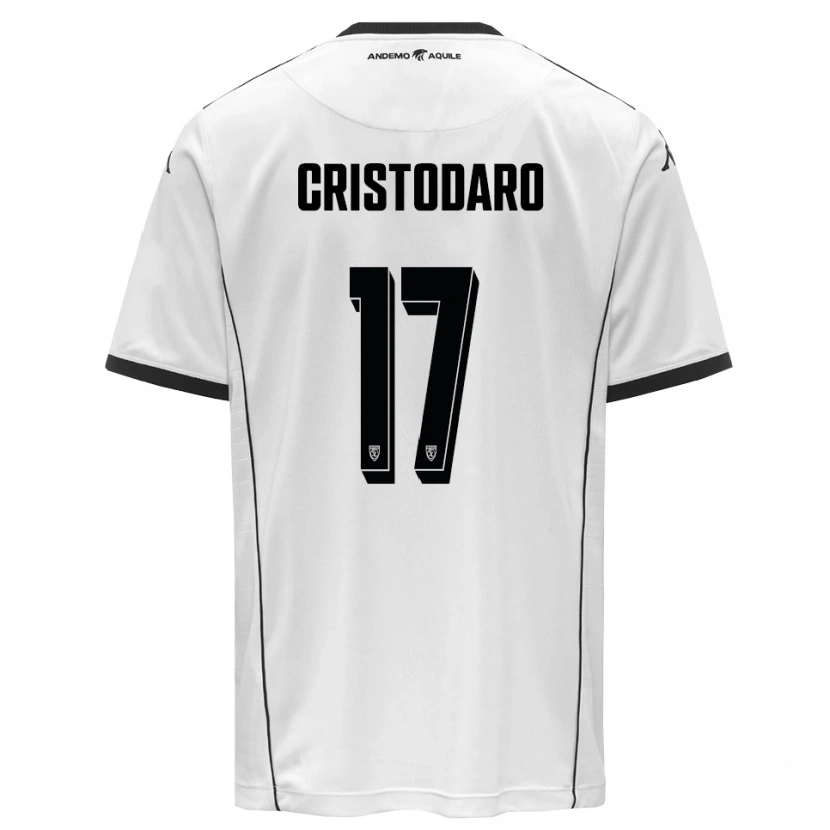 Danxen Kinder Lorenzo Cristodaro #17 Weiß Schwarz Heimtrikot Trikot 2025/26 T-Shirt Schweiz