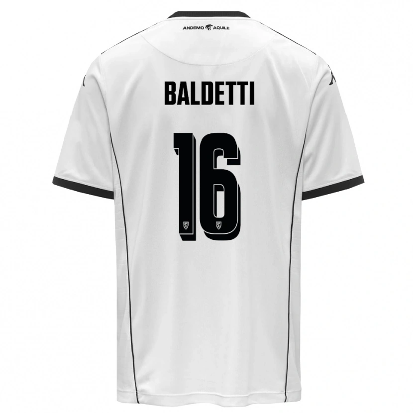 Danxen Kinder Andrea Baldetti #16 Weiß Schwarz Heimtrikot Trikot 2025/26 T-Shirt Schweiz