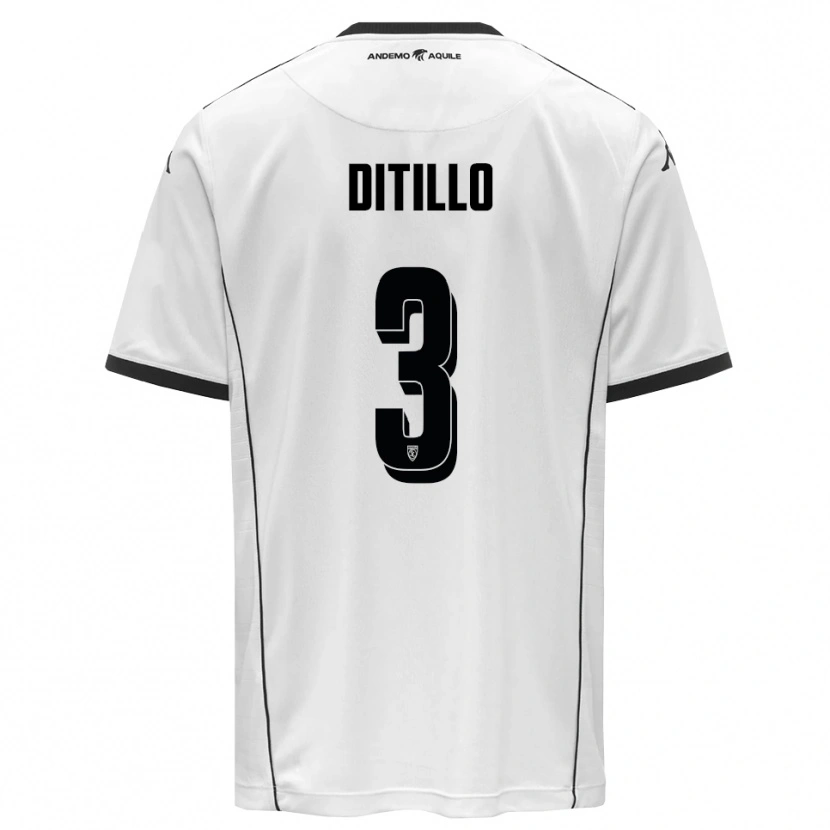 Danxen Kinder Luigi Ditillo #3 Weiß Schwarz Heimtrikot Trikot 2025/26 T-Shirt Schweiz